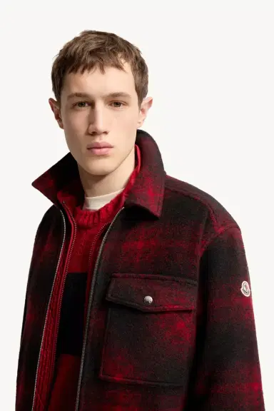Moncler Check Jersey Zip-up Shirt Jacket | Thumbnail 4