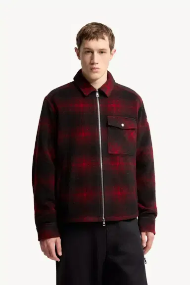 Moncler Check Jersey Zip-up Shirt Jacket | Thumbnail 5