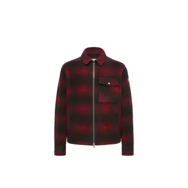 Moncler Check Jersey Zip-up Shirt Jacket | Thumbnail 1