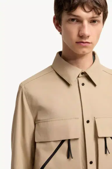 Moncler Brushed Cotton Shirt | Thumbnail 7 Moncler Brushed Cotton Shirt | Thumbnail 7