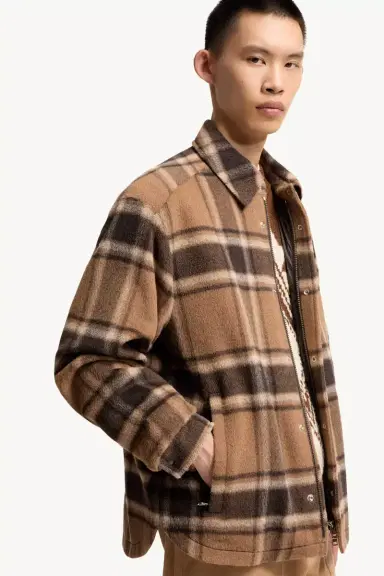 Moncler Check Wool Shirt Jacket | Thumbnail 7 Moncler Check Wool Shirt Jacket | Thumbnail 7