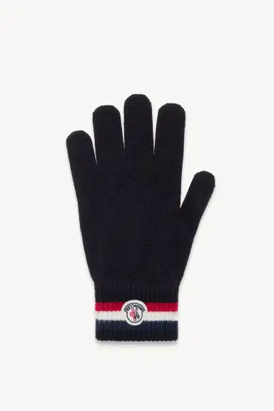 Moncler Tricolor Wool Gloves | Thumbnail 2 Moncler Tricolor Wool Gloves | Thumbnail 2