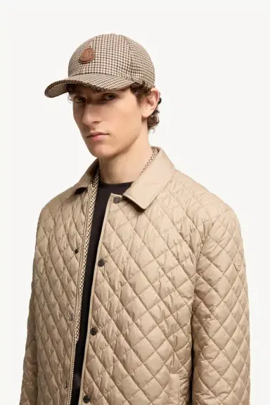 Moncler Check Wool Baseball Cap | Thumbnail 3
