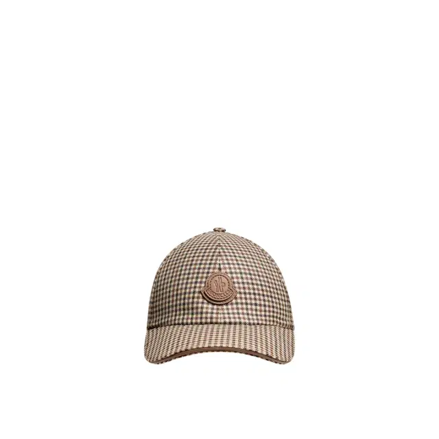 Moncler Check Wool Baseball Cap
