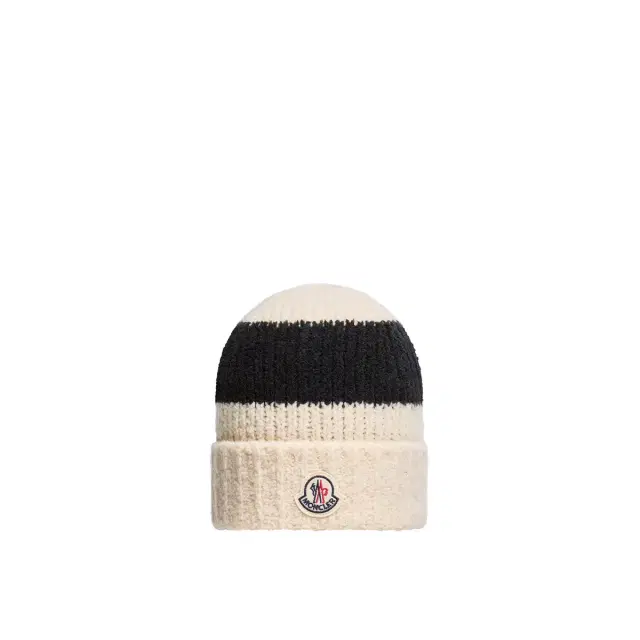 Moncler Striped Wool Blend Bouclé Knit Beanie