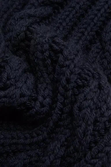 Moncler Leather Logo Wool Scarf | Thumbnail 5