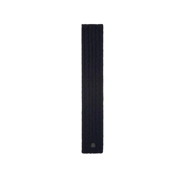 Moncler Leather Logo Wool Scarf