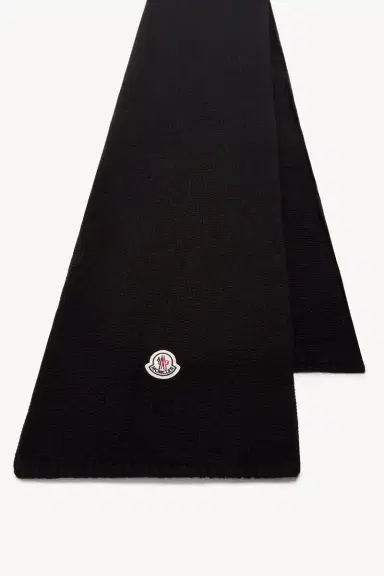 Moncler Wool Blend Logo Scarf | Thumbnail 4 Moncler Wool Blend Logo Scarf | Thumbnail 4