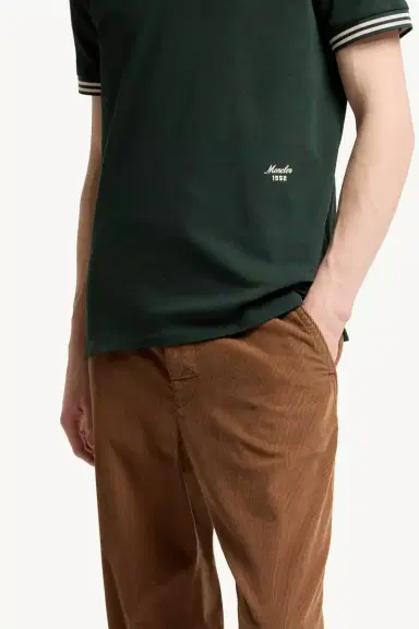 Moncler Striped Trim Cotton Piquet Polo Shirt | Thumbnail 7