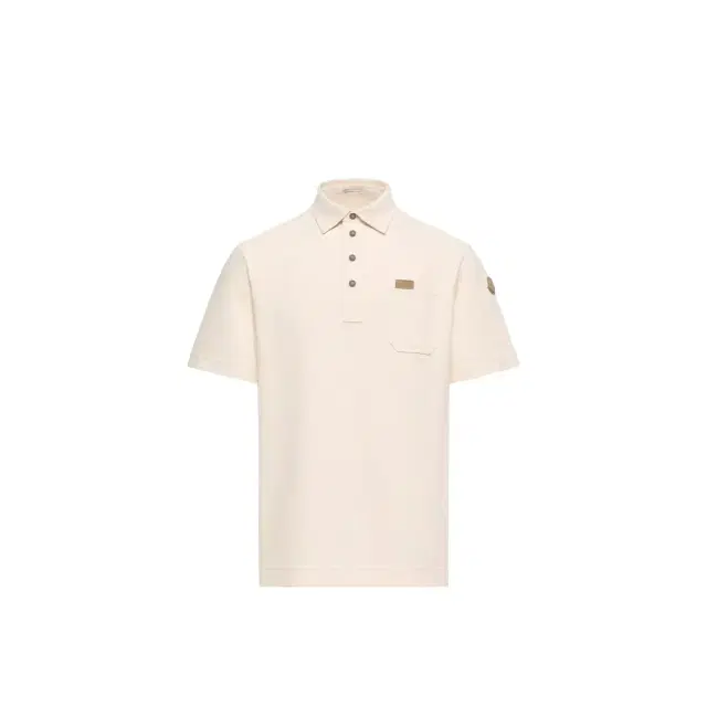 Moncler Leather Logo Tag Cotton Polo Shirt