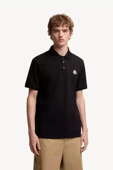 Moncler Logo Patch Cotton Piquet Polo Shirt | Thumbnail 5
