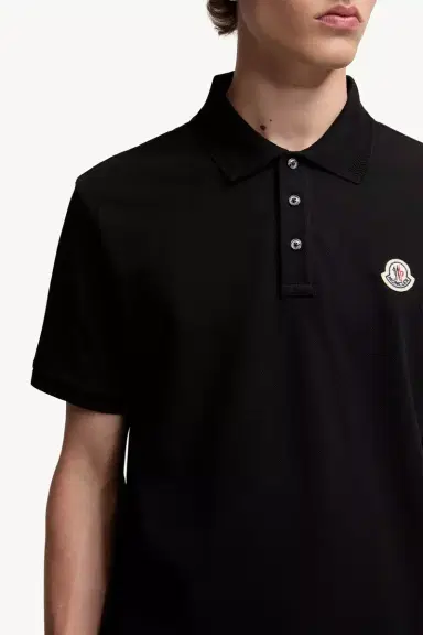 Moncler Logo Patch Cotton Piquet Polo Shirt | Thumbnail 7