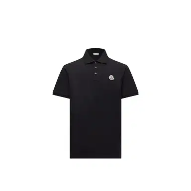 Moncler Logo Patch Cotton Piquet Polo Shirt | Thumbnail 1
