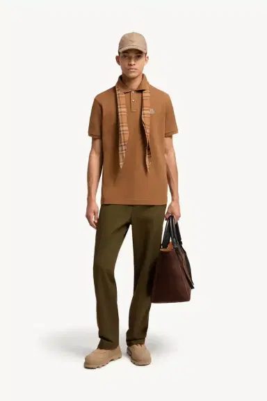Moncler Logo Patch Cotton Piquet Polo Shirt | Thumbnail 3