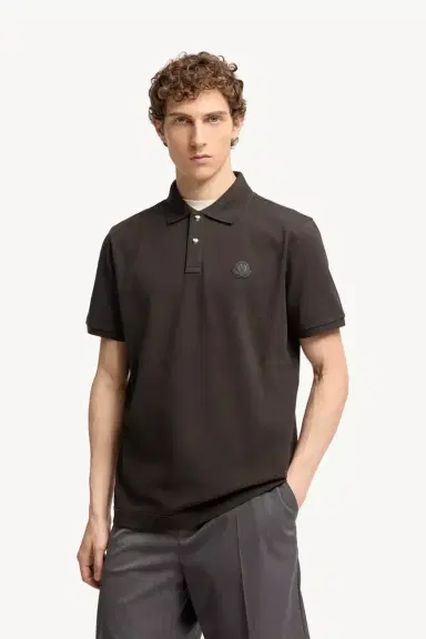 Moncler Logo Patch Cotton Piquet Polo Shirt | Thumbnail 5 Moncler Logo Patch Cotton Piquet Polo Shirt | Thumbnail 5