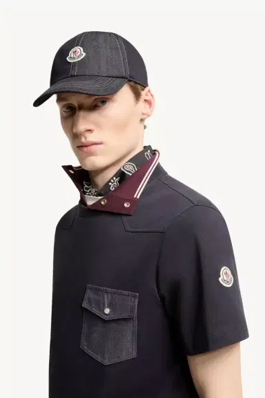Moncler Cotton Jersey T-shirt With Denim Pocket | Thumbnail 4 Moncler Cotton Jersey T-shirt With Denim Pocket | Thumbnail 4