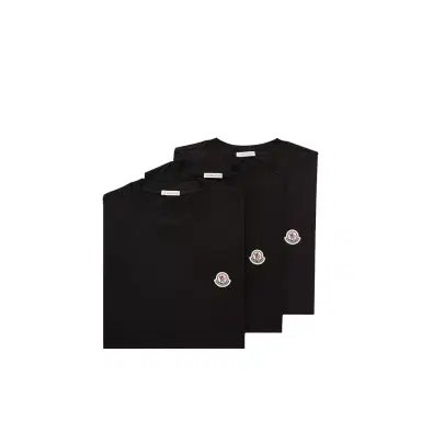 Moncler Logo Patch Cotton T-shirt (pack Of Three) | Thumbnail 1