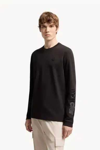 Moncler Cotton Jersey Long Sleeve T-shirt | Thumbnail 5 Moncler Cotton Jersey Long Sleeve T-shirt | Thumbnail 5