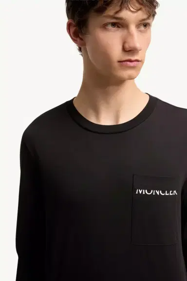 Moncler Logo Cotton Long Sleeve T-shirt | Thumbnail 7 Moncler Logo Cotton Long Sleeve T-shirt | Thumbnail 7