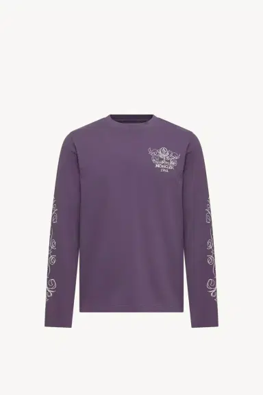 Moncler Logo Motif Cotton Long Sleeve T-shirt | Thumbnail 2 Moncler Logo Motif Cotton Long Sleeve T-shirt | Thumbnail 2