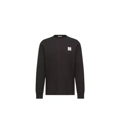 Moncler Tricolor Logo Long Sleeve Cotton T-shirt | Thumbnail 1 Moncler Tricolor Logo Long Sleeve Cotton T-shirt | Thumbnail 1