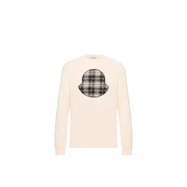 Moncler Check Panel Cotton Jersey T-shirt | Thumbnail 1 Moncler Check Panel Cotton Jersey T-shirt | Thumbnail 1