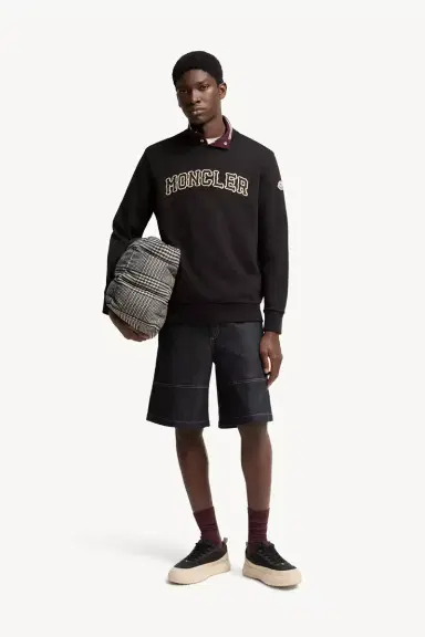 Moncler Logo Cotton Sweatshirt | Thumbnail 3 Moncler Logo Cotton Sweatshirt | Thumbnail 3