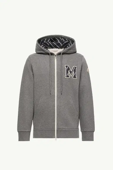 Moncler Monogram Cotton Zip-up Hoodie | Thumbnail 2