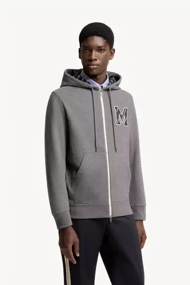 Moncler Monogram Cotton Zip-up Hoodie | Thumbnail 5