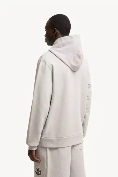 Moncler Sketched Logo Zip-up Cotton Hoodie | Thumbnail 6
