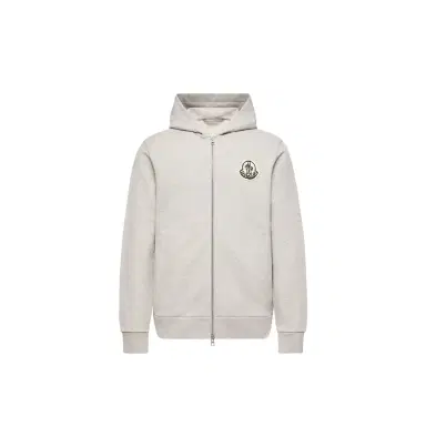 Moncler Sketched Logo Zip-up Cotton Hoodie | Thumbnail 1