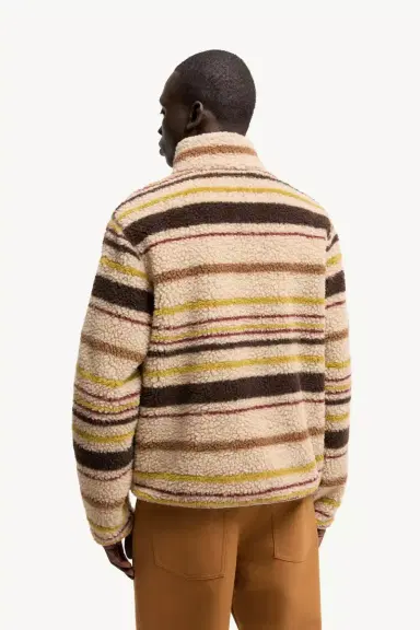 Moncler Striped Teddy Zip-up Cardigan | Thumbnail 6 Moncler Striped Teddy Zip-up Cardigan | Thumbnail 6