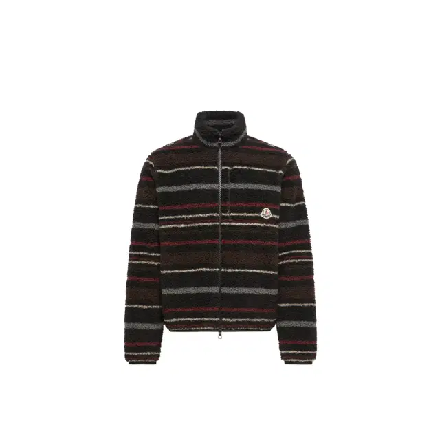 Moncler Striped Teddy Zip-up Cardigan