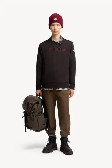 Moncler Logo Cotton Blend Sweatshirt | Thumbnail 3 Moncler Logo Cotton Blend Sweatshirt | Thumbnail 3