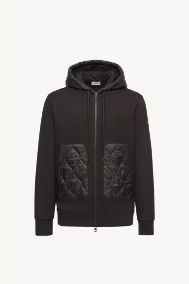 Moncler Diamond Quilted Cotton Blend Zip-up Hoodie | Thumbnail 2 Moncler Diamond Quilted Cotton Blend Zip-up Hoodie | Thumbnail 2