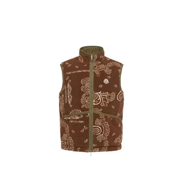 Moncler Reversible Paisley Print Padded Teddy Vest