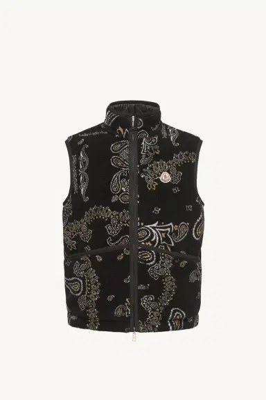 Moncler Reversible Paisley Print Padded Teddy Vest | Thumbnail 2 Moncler Reversible Paisley Print Padded Teddy Vest | Thumbnail 2