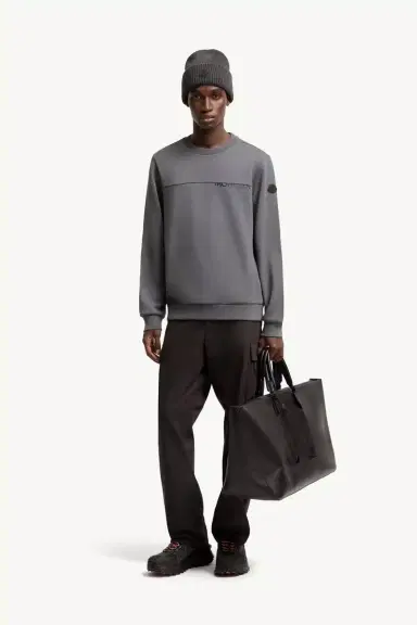 Moncler Logo Cotton Sweatshirt | Thumbnail 3 Moncler Logo Cotton Sweatshirt | Thumbnail 3