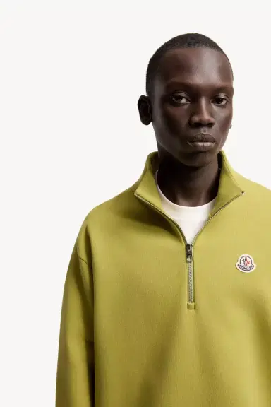 Moncler Logo Cotton Zip-up Sweatshirt | Thumbnail 7