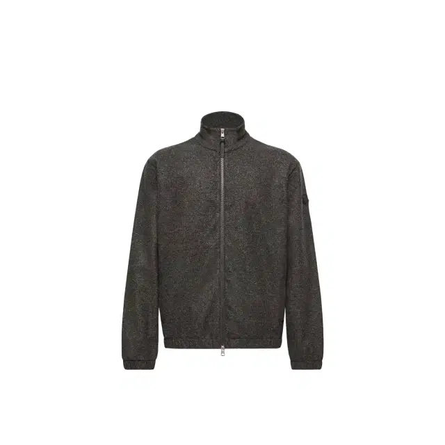 Moncler Leather Logo Zip-up Cardigan