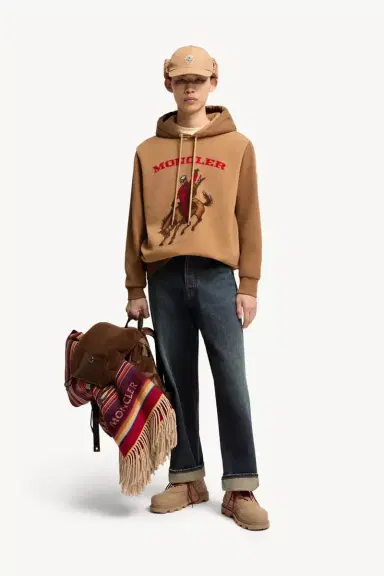 Moncler Horse Jacquard Teddy Hoodie | Thumbnail 3