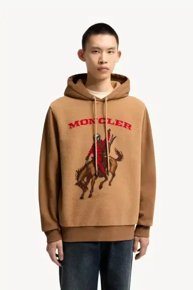 Moncler Horse Jacquard Teddy Hoodie | Thumbnail 5