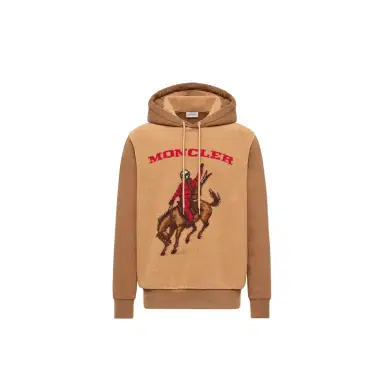 Moncler Horse Jacquard Teddy Hoodie | Thumbnail 1