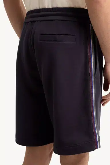 Moncler Striped Trim Cotton Fleece Shorts | Thumbnail 7 Moncler Striped Trim Cotton Fleece Shorts | Thumbnail 7