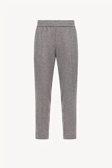 Moncler Leather Logo Flannel Pants | Thumbnail 2