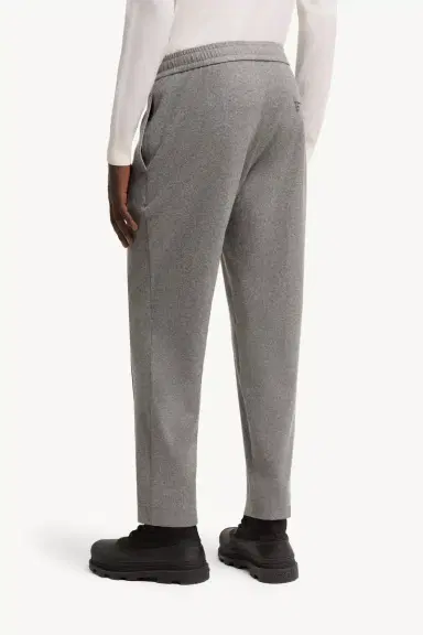 Moncler Leather Logo Flannel Pants | Thumbnail 6