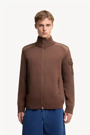 Moncler Padded Wool Zip-up Cardigan | Thumbnail 5 Moncler Padded Wool Zip-up Cardigan | Thumbnail 5