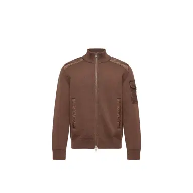 Moncler Padded Wool Zip-up Cardigan | Thumbnail 1 Moncler Padded Wool Zip-up Cardigan | Thumbnail 1