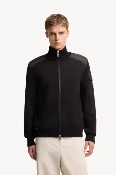Moncler Padded Wool Zip-up Cardigan | Thumbnail 5 Moncler Padded Wool Zip-up Cardigan | Thumbnail 5