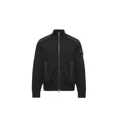 Moncler Padded Wool Zip-up Cardigan | Thumbnail 1 Moncler Padded Wool Zip-up Cardigan | Thumbnail 1